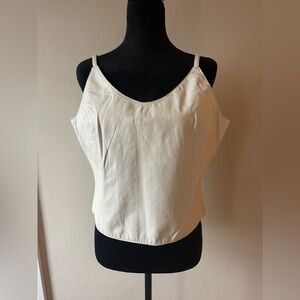 Santa Fe, off white, 100% leather, adjustable straps, back zipper, size 14